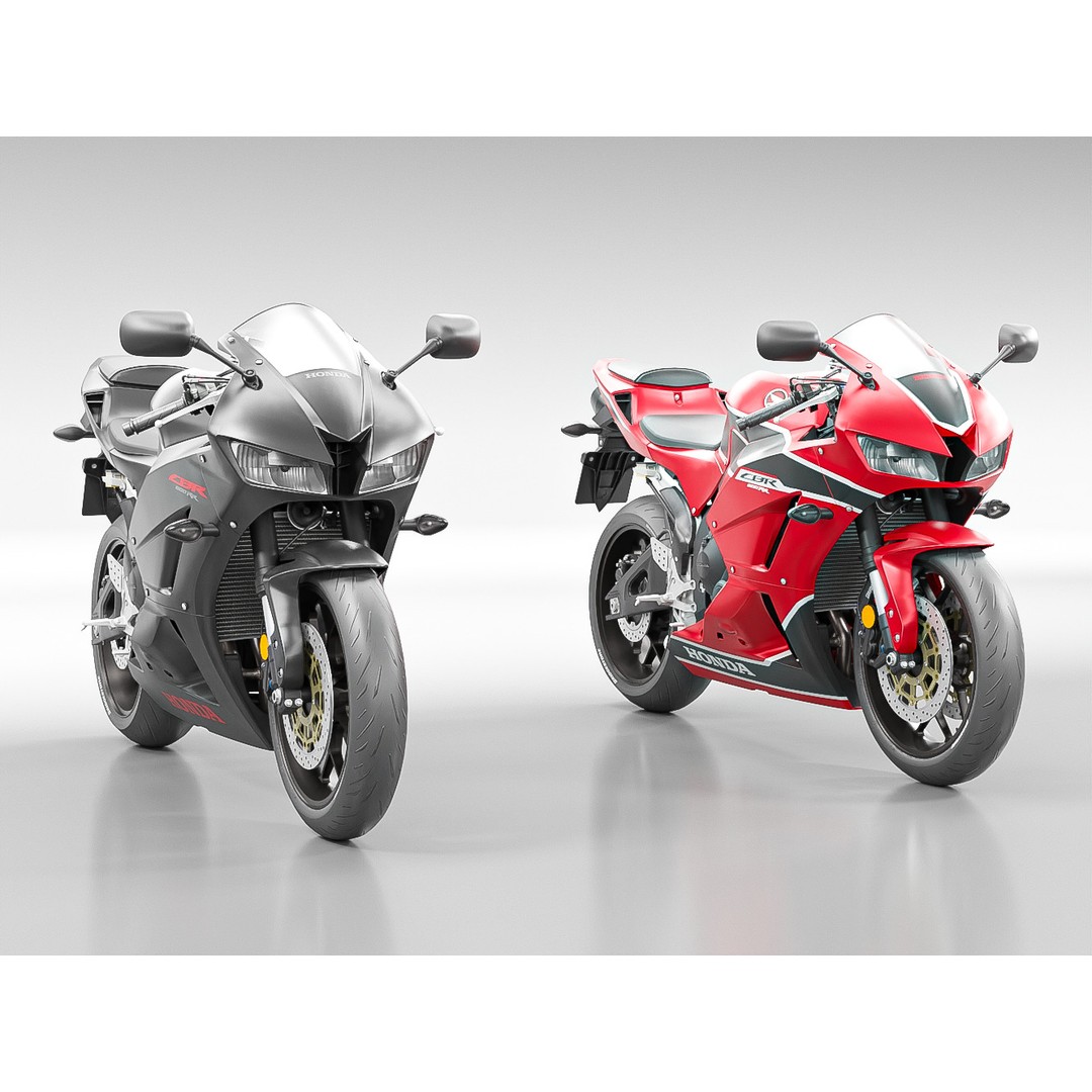 HONDA CBR 600 RR 2018 3D Model – High Poly PBR Motorcycle, FBX - View 3