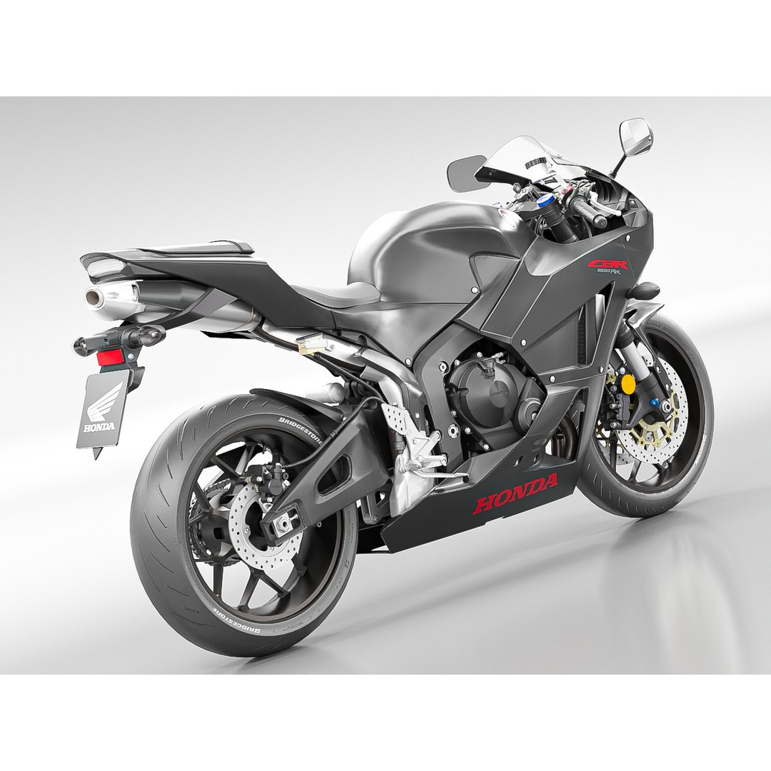 HONDA CBR 600 RR 2018 3D Model – High Poly PBR Motorcycle, FBX - View 4