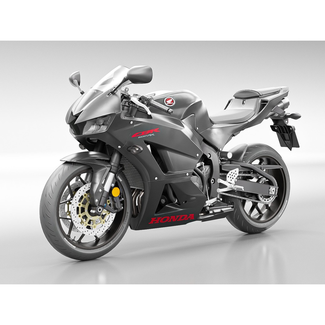 HONDA CBR 600 RR 2018 3D Model – High Poly PBR Motorcycle, FBX - View 5