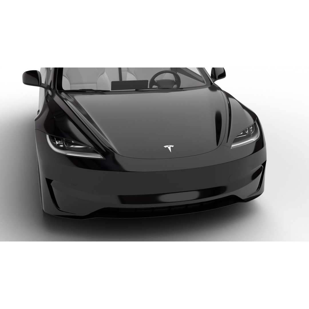 Tesla Model 3 Performance 2025 3D Model – High Poly Rigged Vehicle, FBX, Blender - View 12