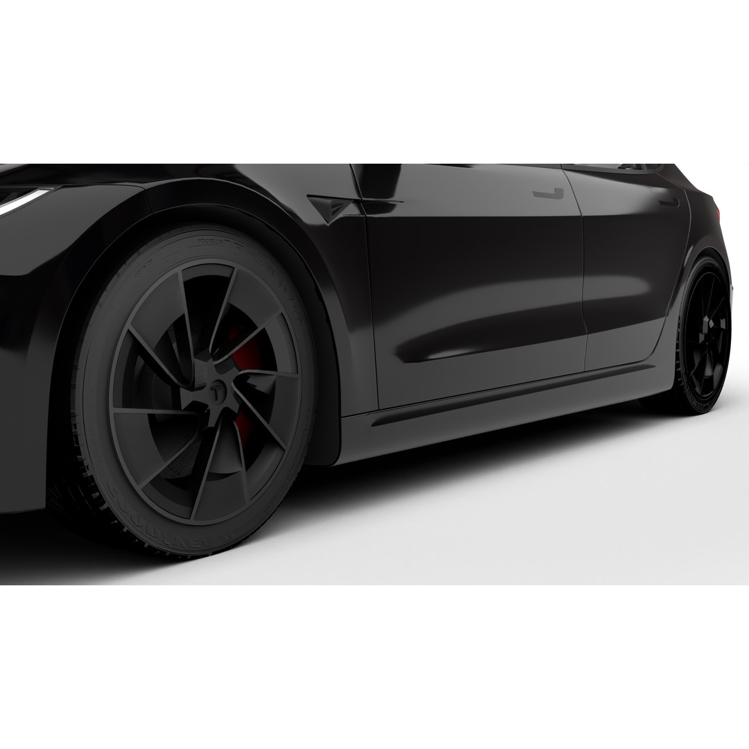 Tesla Model 3 Performance 2025 3D Model – High Poly Rigged Vehicle, FBX, Blender - View 13