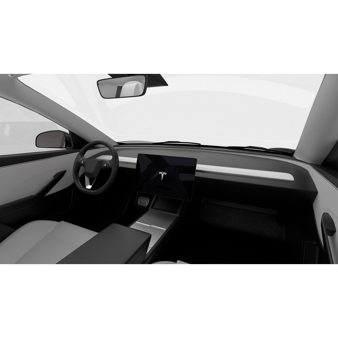 Tesla Model 3 Performance 2025 3D Model – High Poly Rigged Vehicle, FBX, Blender - View 15