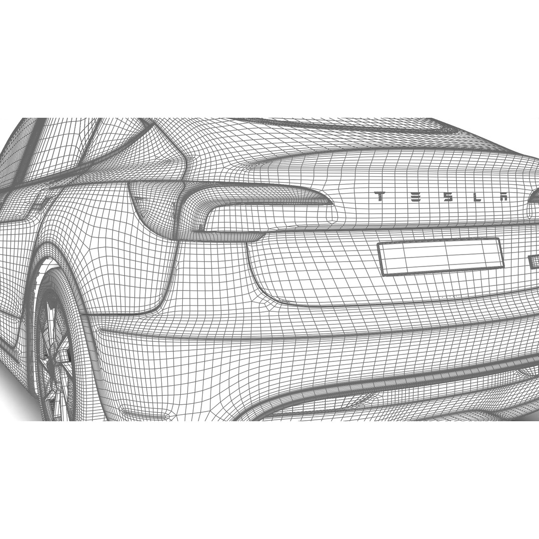 Tesla Model 3 Performance 2025 3D Model – High Poly Rigged Vehicle, FBX, Blender - View 32