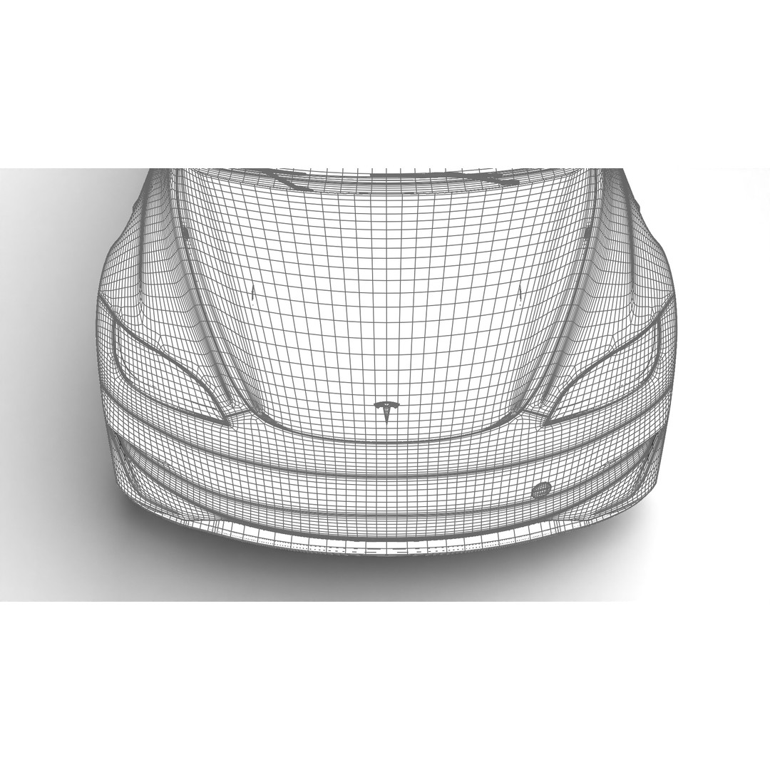 Tesla Model 3 Performance 2025 3D Model – High Poly Rigged Vehicle, FBX, Blender - View 47