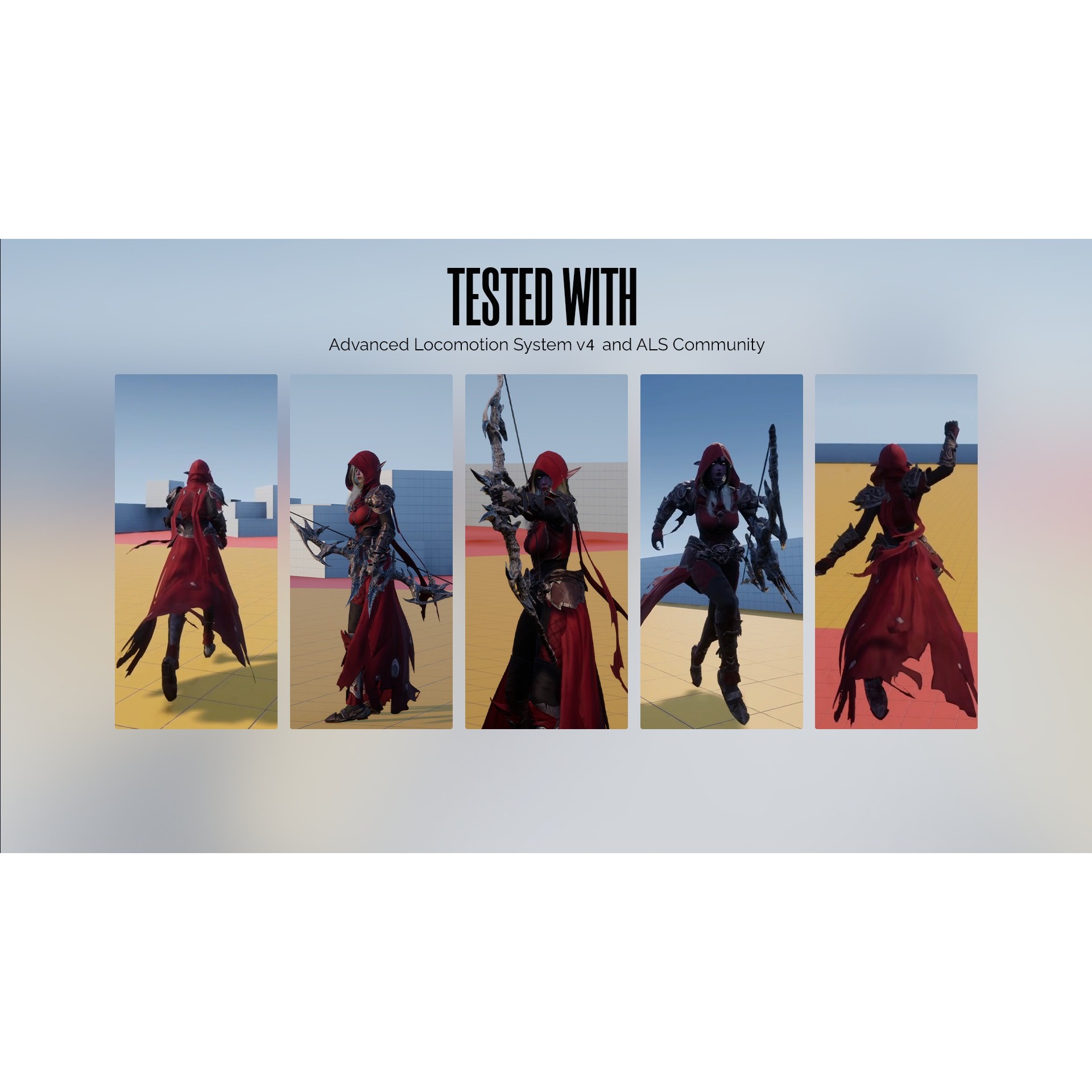 Death Archer Girl Morgana - Low-Poly Game-Ready 3D Model - View 14