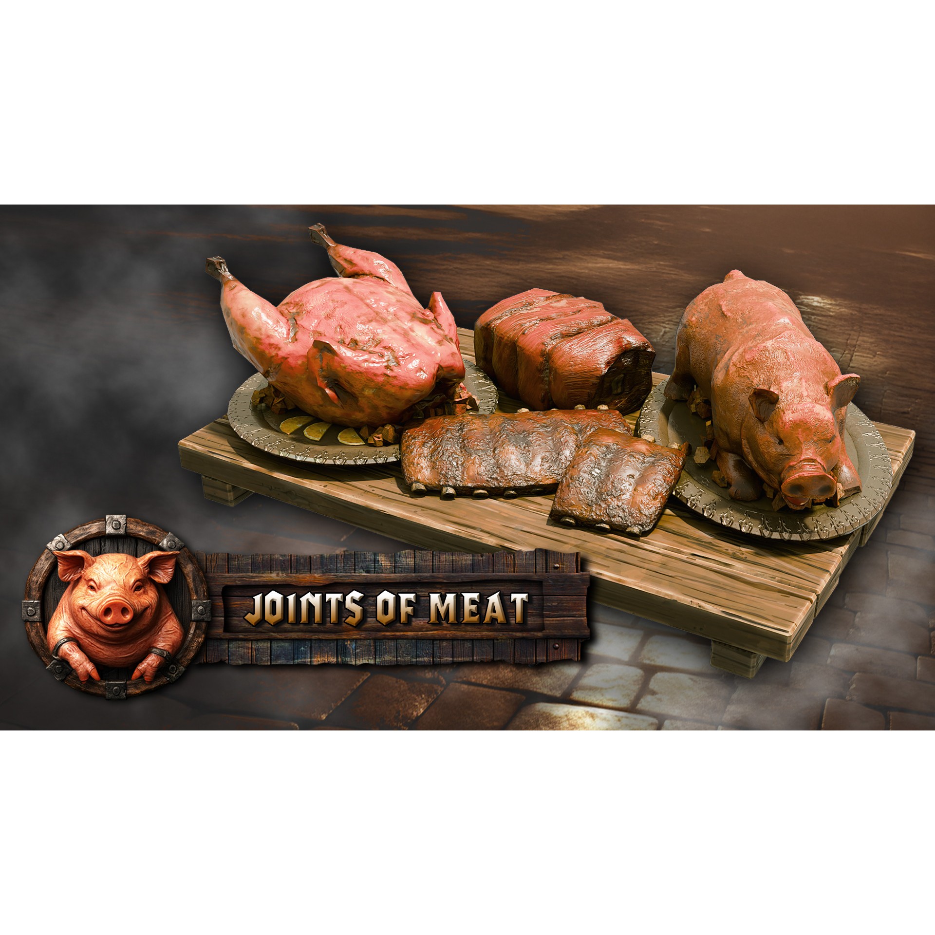 Stylized Medieval Food Pack - Low-Poly Game-Ready 3D Model - View 10