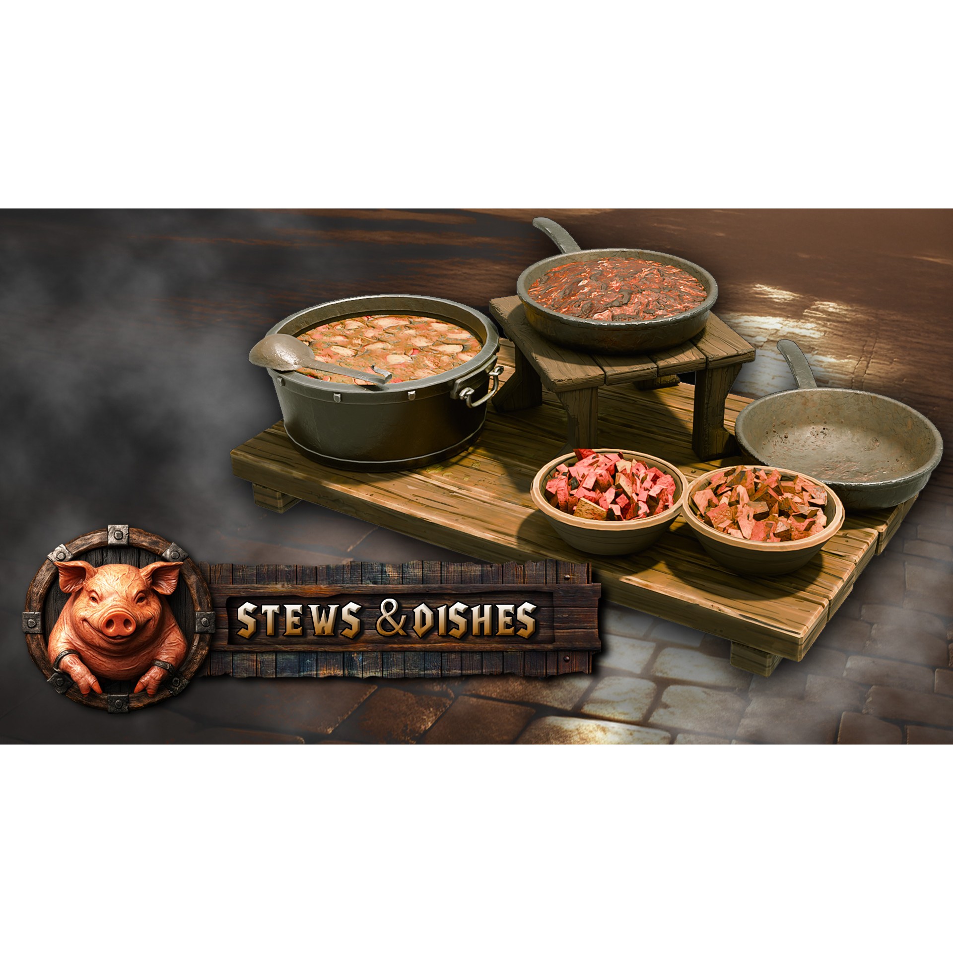 Stylized Medieval Food Pack - Low-Poly Game-Ready 3D Model - View 12