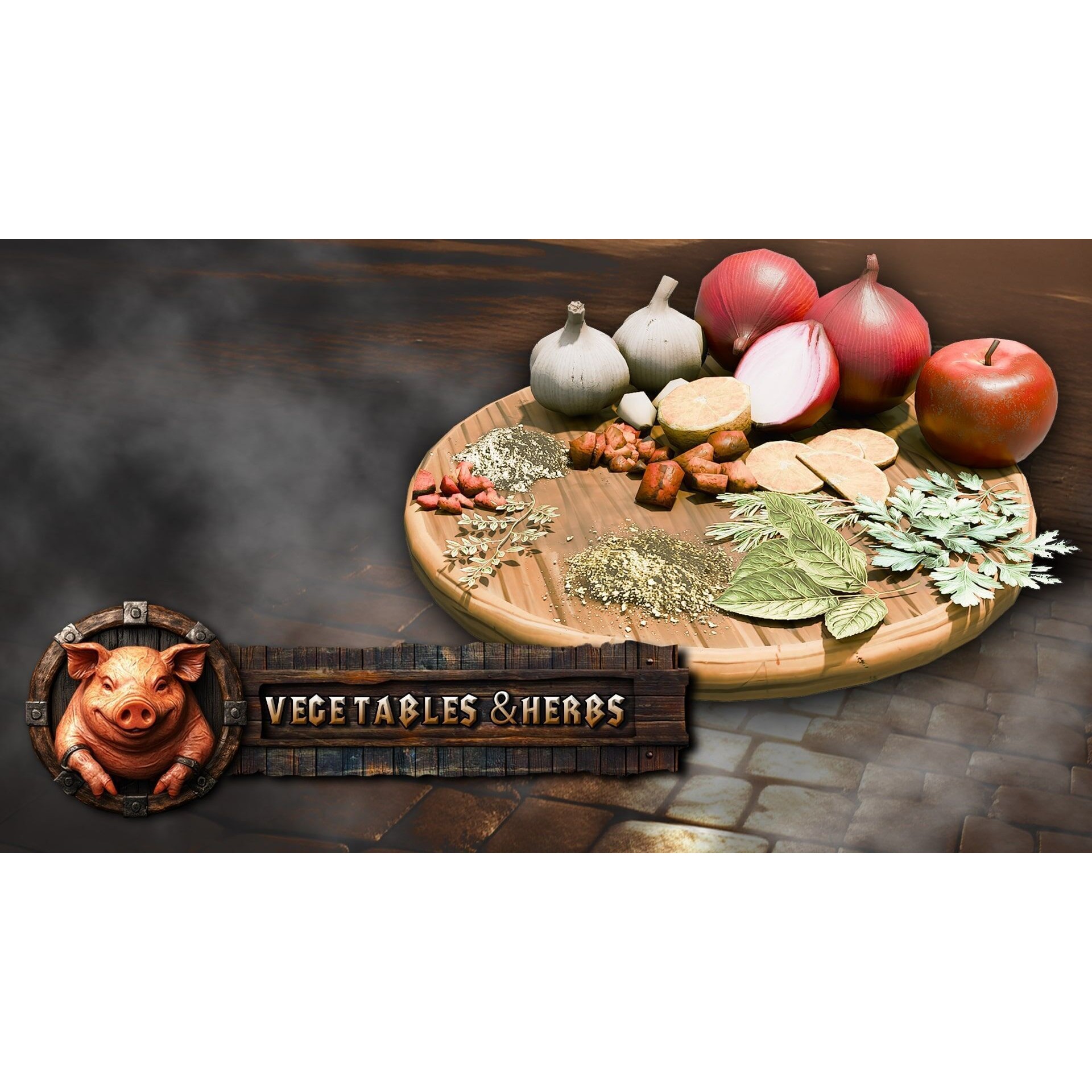 Stylized Medieval Food Pack - Low-Poly Game-Ready 3D Model - View 13