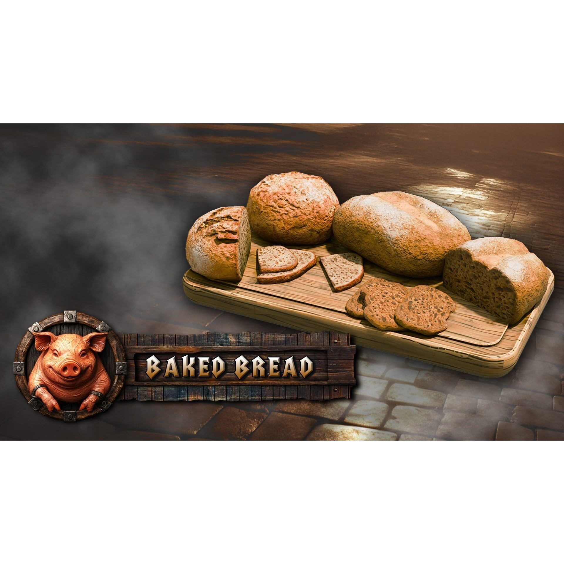 Stylized Medieval Food Pack - Low-Poly Game-Ready 3D Model - View 3