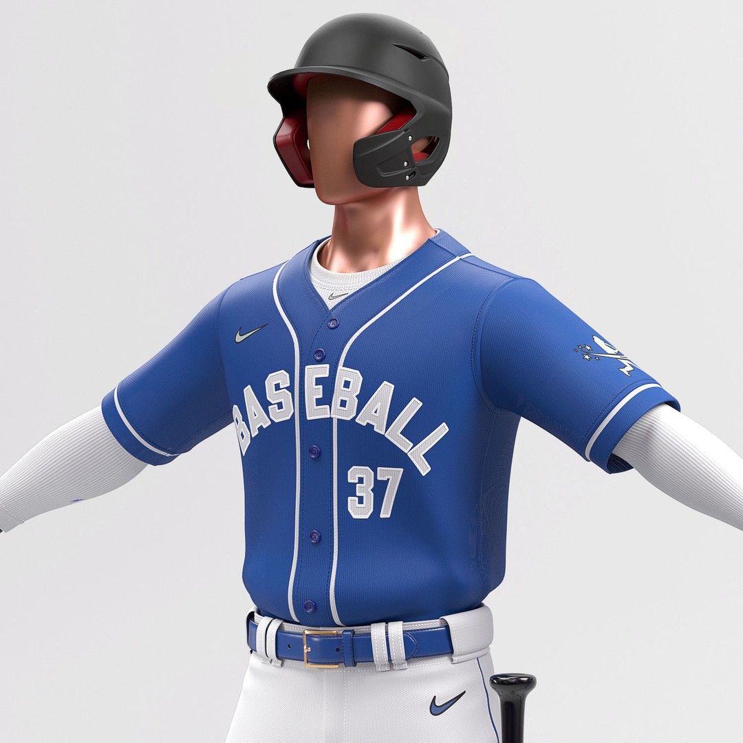 Baseball Uniform 3D Model – Photorealistic Player Outfit, FBX, OBJ - View 4