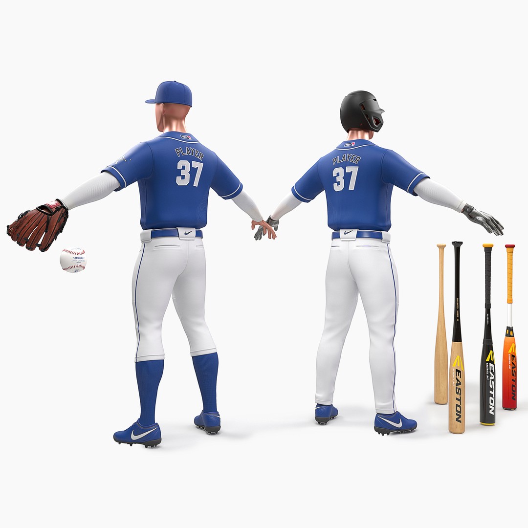 Baseball Uniform 3D Model – Photorealistic Player Outfit, FBX, OBJ - View 5