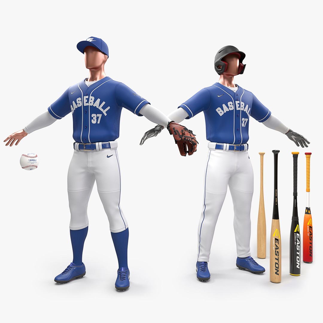 Baseball Uniform 3D Model – Photorealistic Player Outfit, FBX, OBJ - View 6