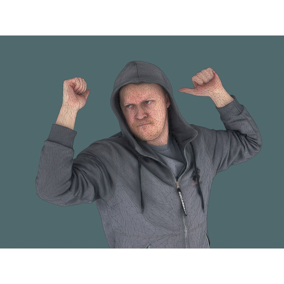 Casual Male Character 3D Model – Photorealistic Game Asset, FBX - View 10