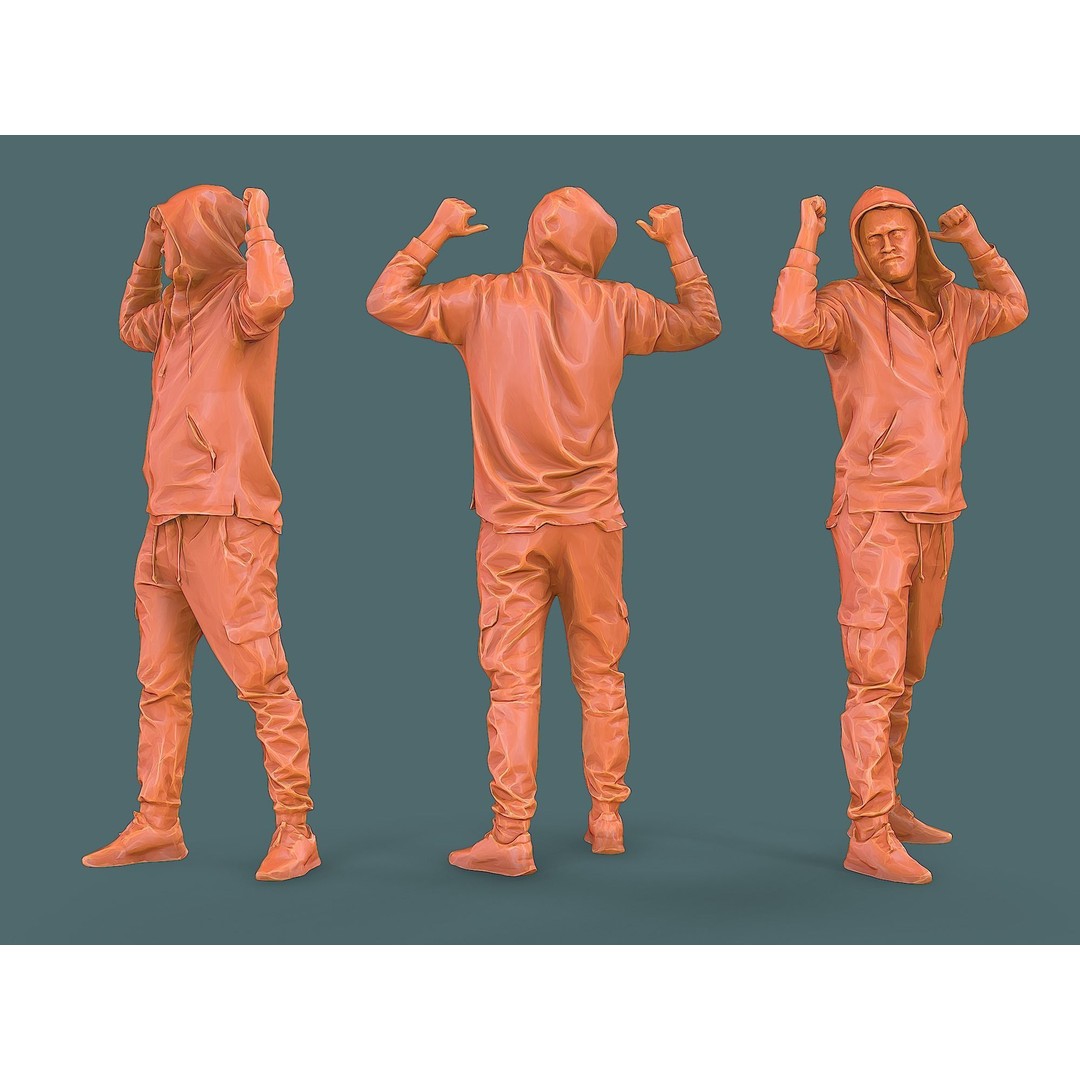 Casual Male Character 3D Model – Photorealistic Game Asset, FBX - View 4