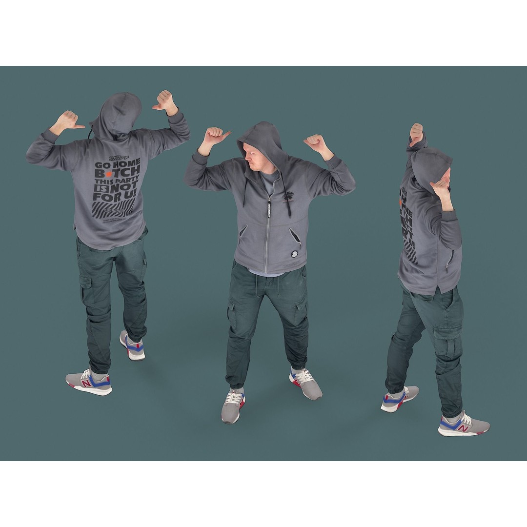 Casual Male Character 3D Model – Photorealistic Game Asset, FBX - View 7
