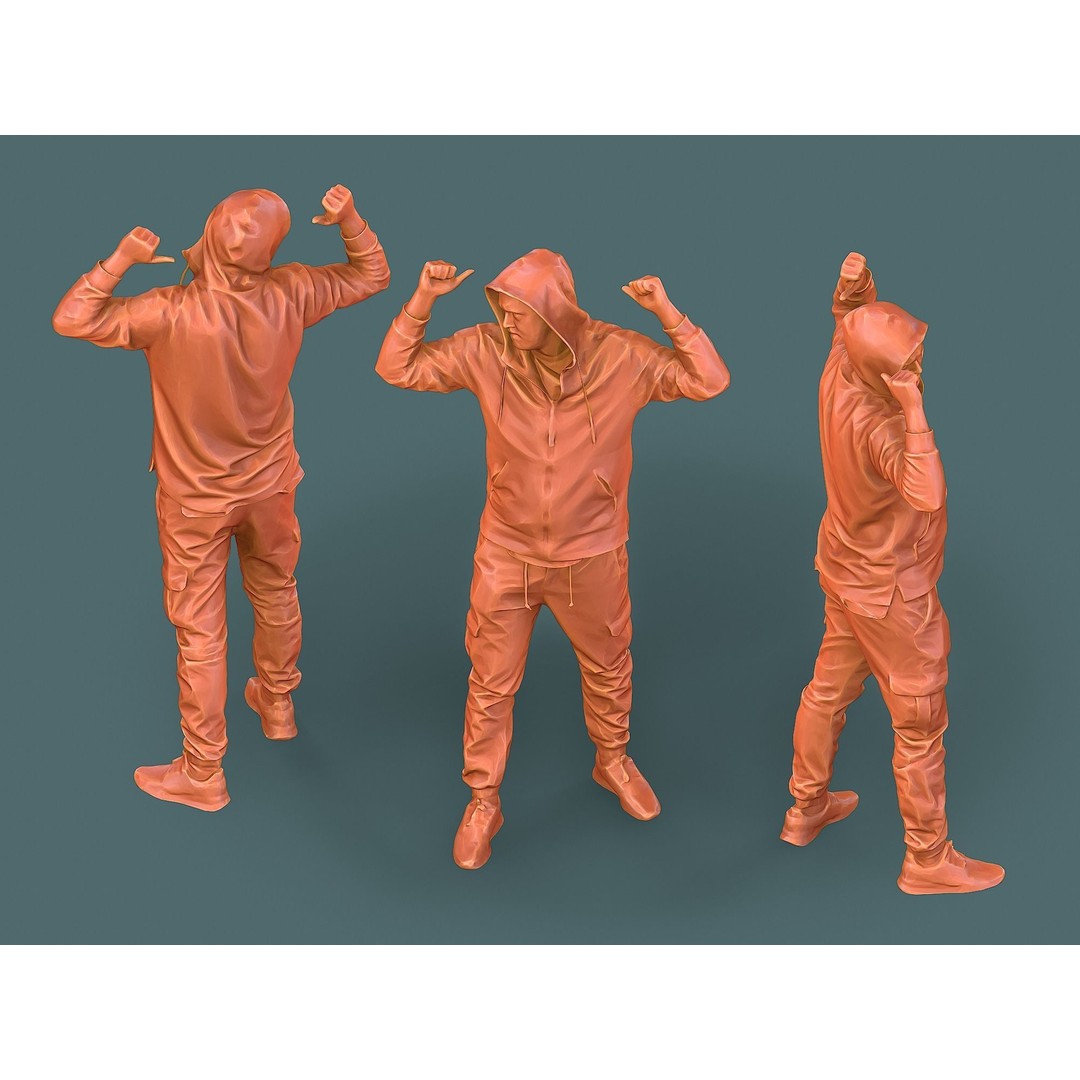 Casual Male Character 3D Model – Photorealistic Game Asset, FBX - View 8