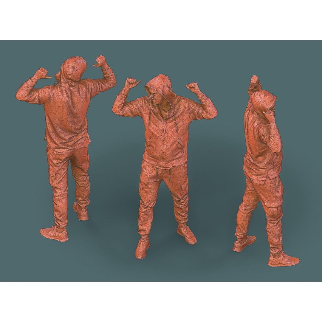 Casual Male Character 3D Model – Photorealistic Game Asset, FBX - View 9
