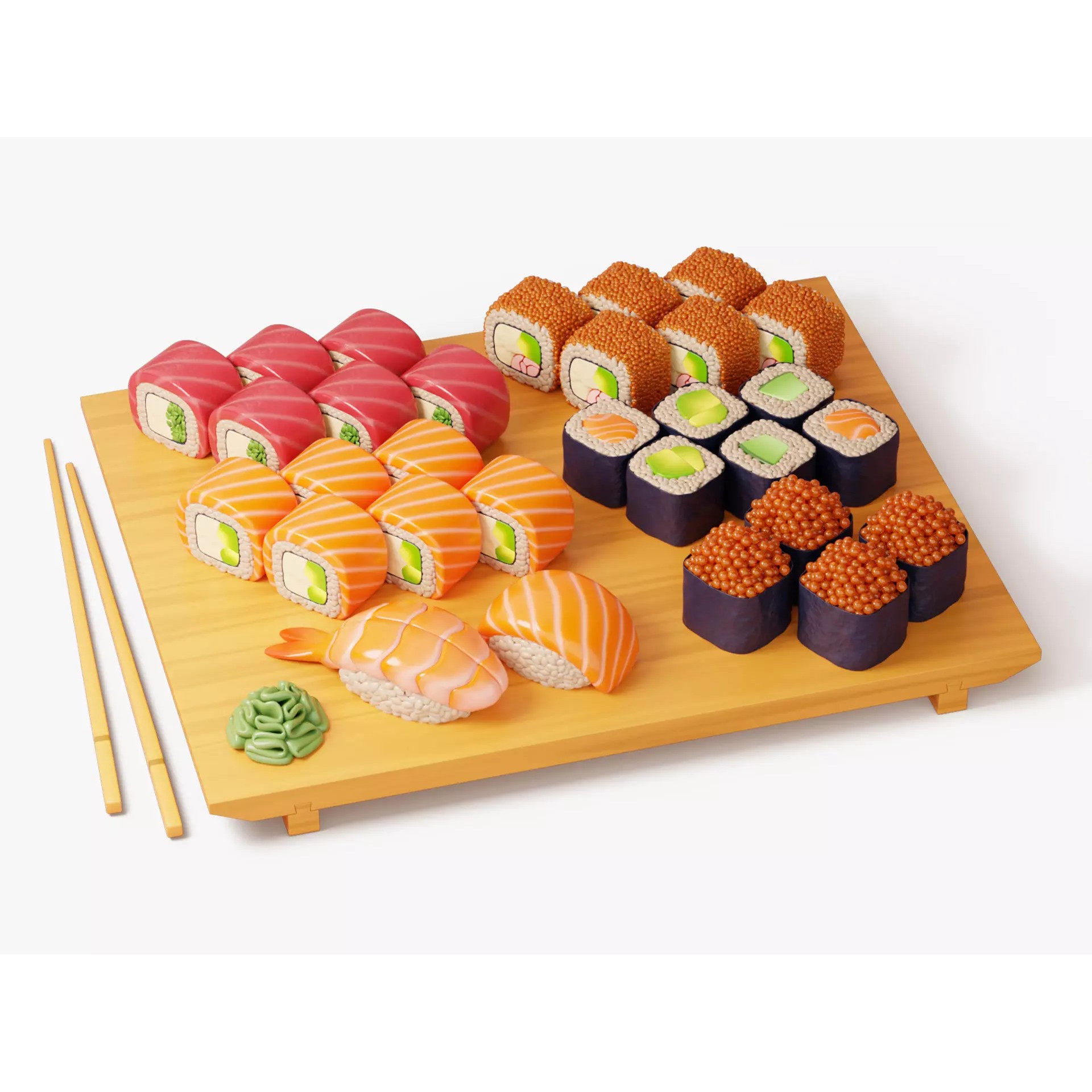 Assorted Sushi Collection - Game-Ready 3D Model - View 2