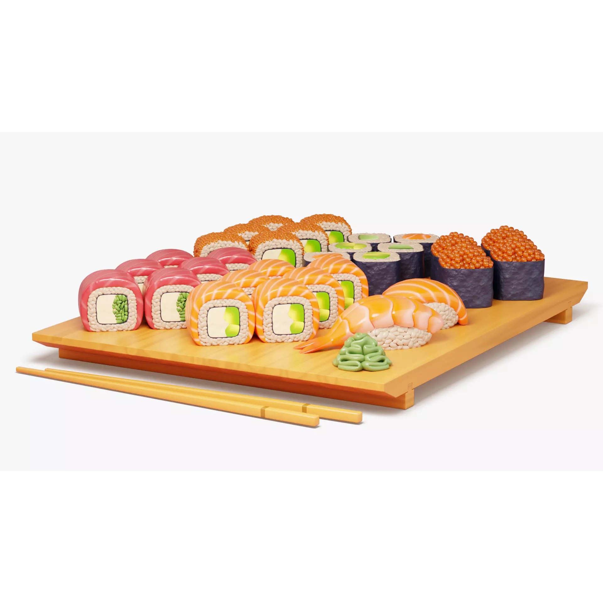 Assorted Sushi Collection - Game-Ready 3D Model - View 5