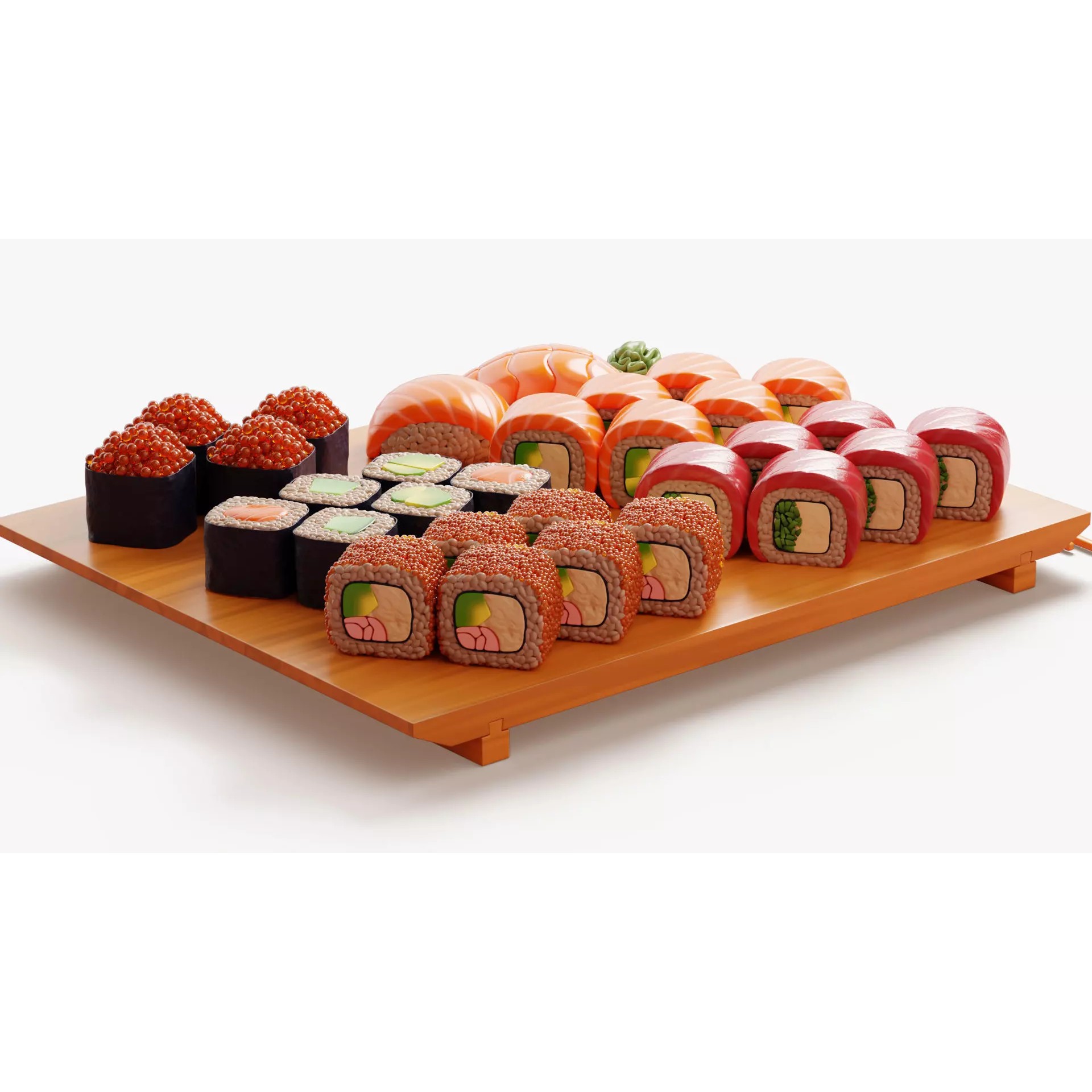Assorted Sushi Collection - Game-Ready 3D Model - View 6