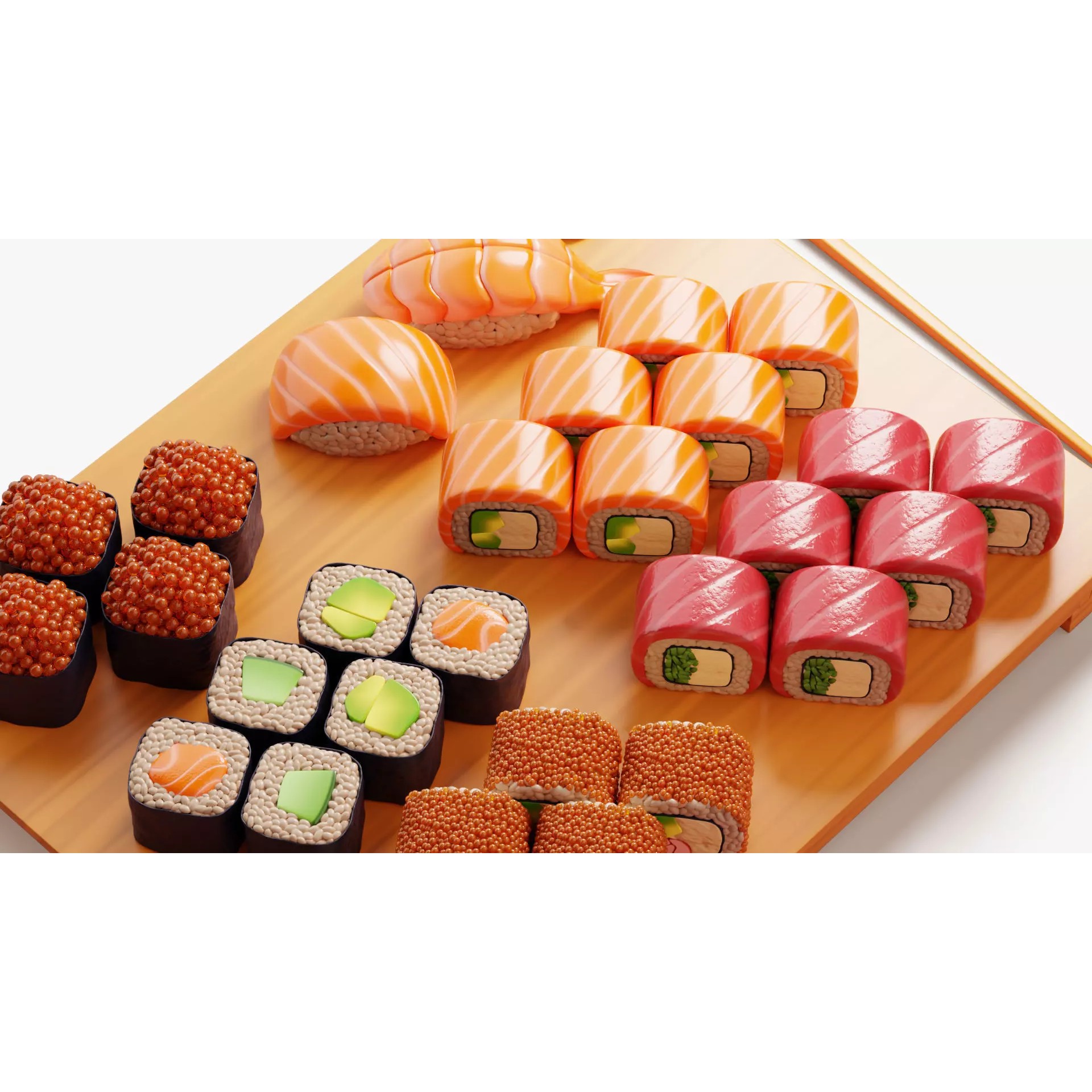 Assorted Sushi Collection - Game-Ready 3D Model - View 8