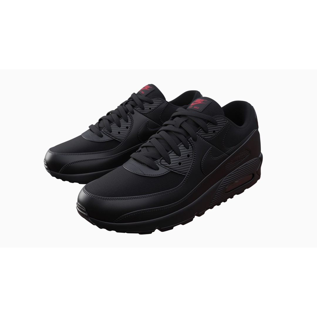 Nike Airmax 90 Sneaker 3D Model – Low Poly Game Ready Asset, Blender - View 10