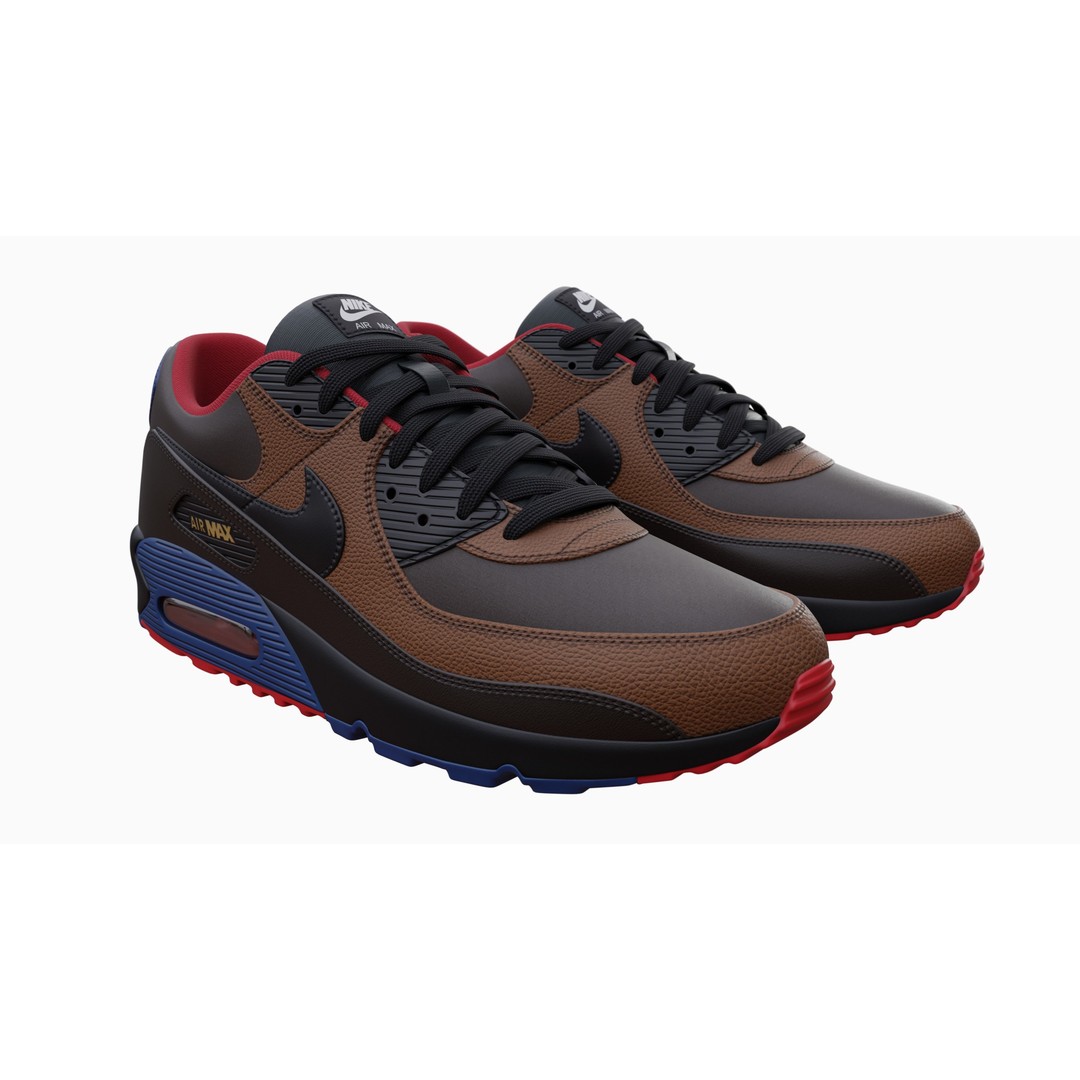 Nike Airmax 90 Sneaker 3D Model – Low Poly Game Ready Asset, Blender - View 12