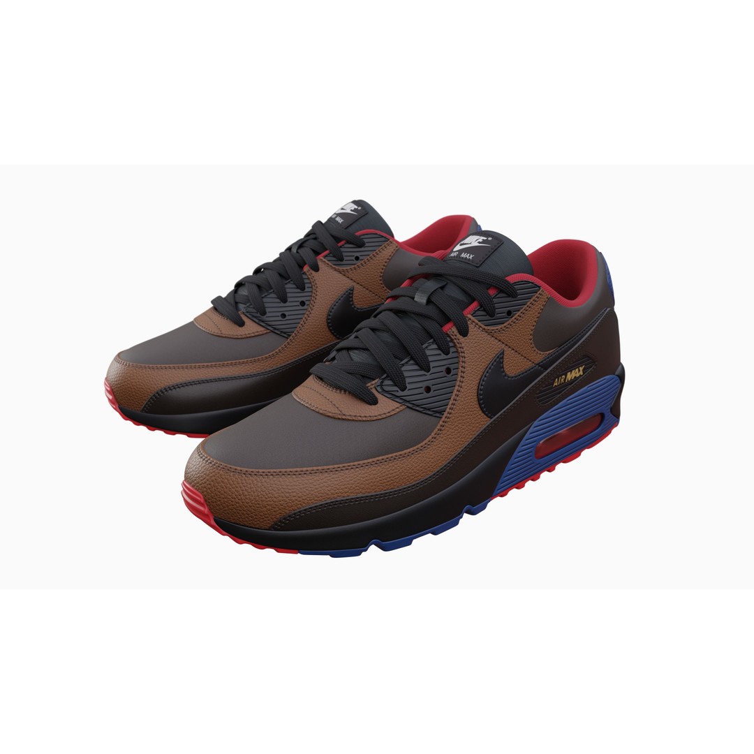 Nike Airmax 90 Sneaker 3D Model – Low Poly Game Ready Asset, Blender - View 13