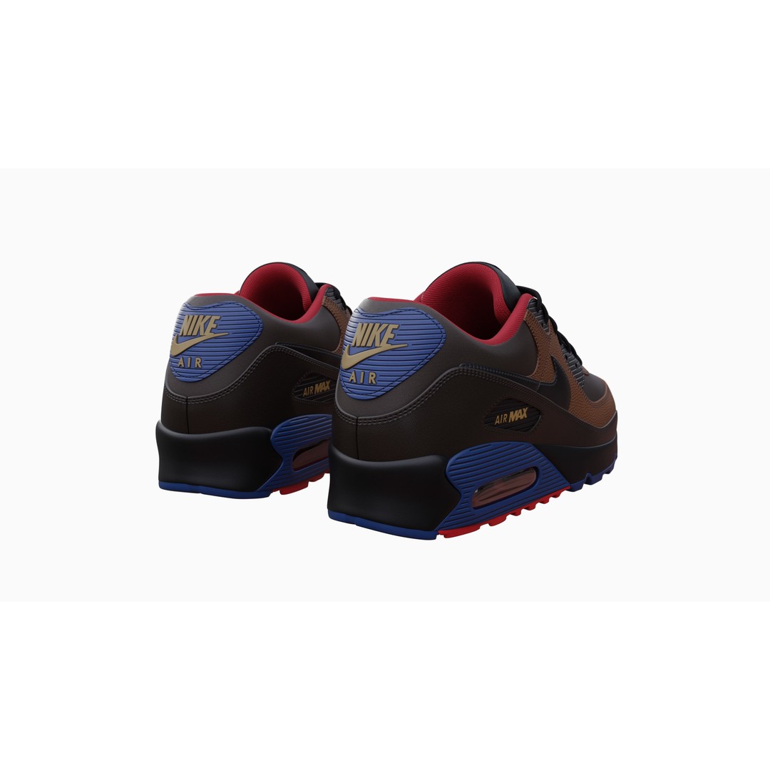 Nike Airmax 90 Sneaker 3D Model – Low Poly Game Ready Asset, Blender - View 14