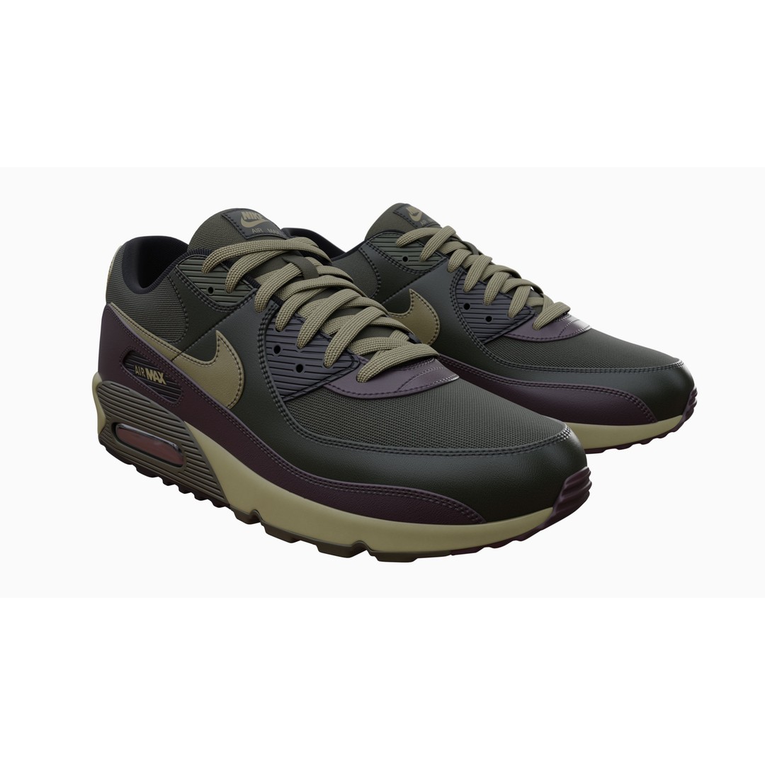 Nike Airmax 90 Sneaker 3D Model – Low Poly Game Ready Asset, Blender - View 15