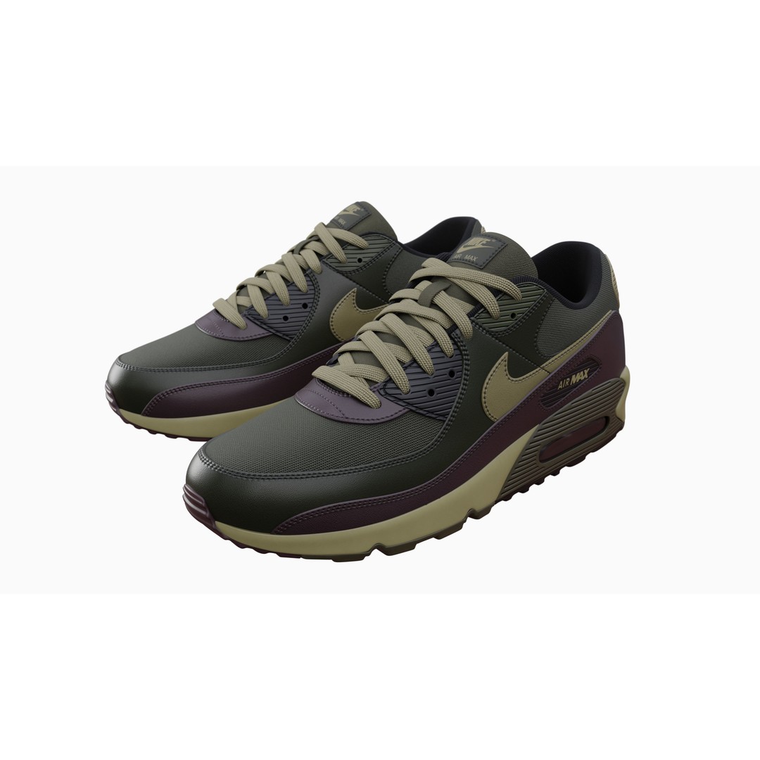 Nike Airmax 90 Sneaker 3D Model – Low Poly Game Ready Asset, Blender - View 16