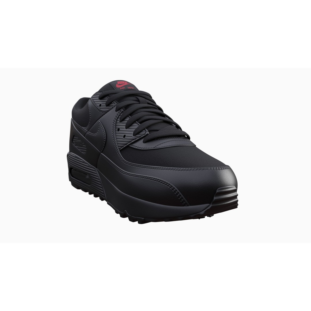 Nike Airmax 90 Sneaker 3D Model – Low Poly Game Ready Asset, Blender - View 34