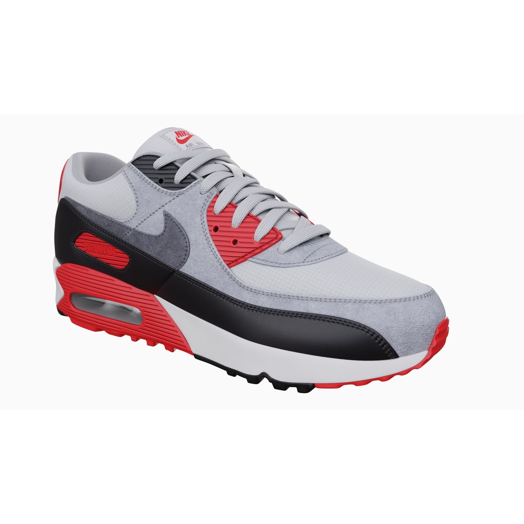 Nike Airmax 90 Sneaker 3D Model – Low Poly Game Ready Asset, Blender - View 35