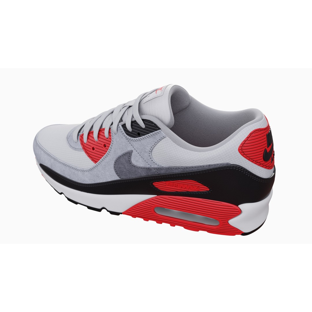 Nike Airmax 90 Sneaker 3D Model – Low Poly Game Ready Asset, Blender - View 38