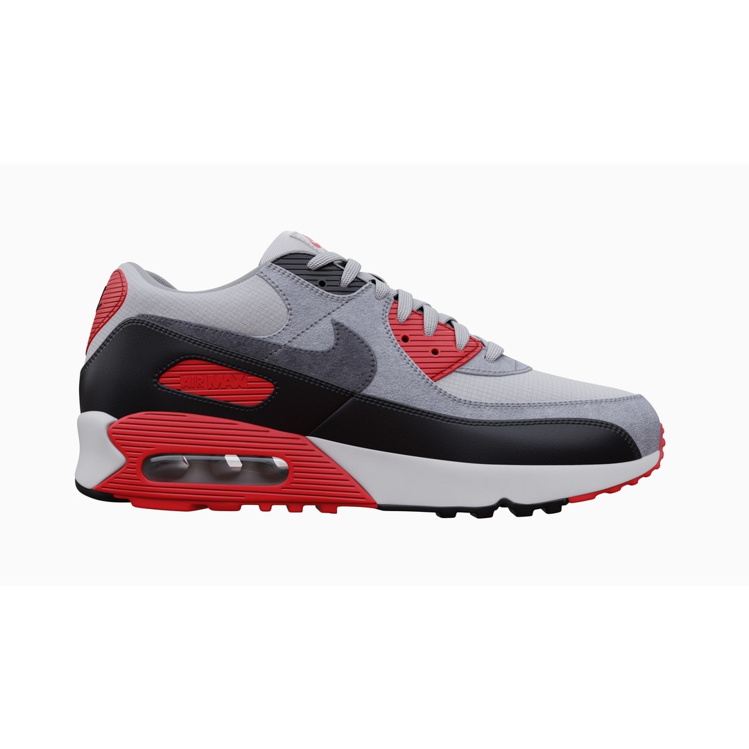 Nike Airmax 90 Sneaker 3D Model – Low Poly Game Ready Asset, Blender - View 41