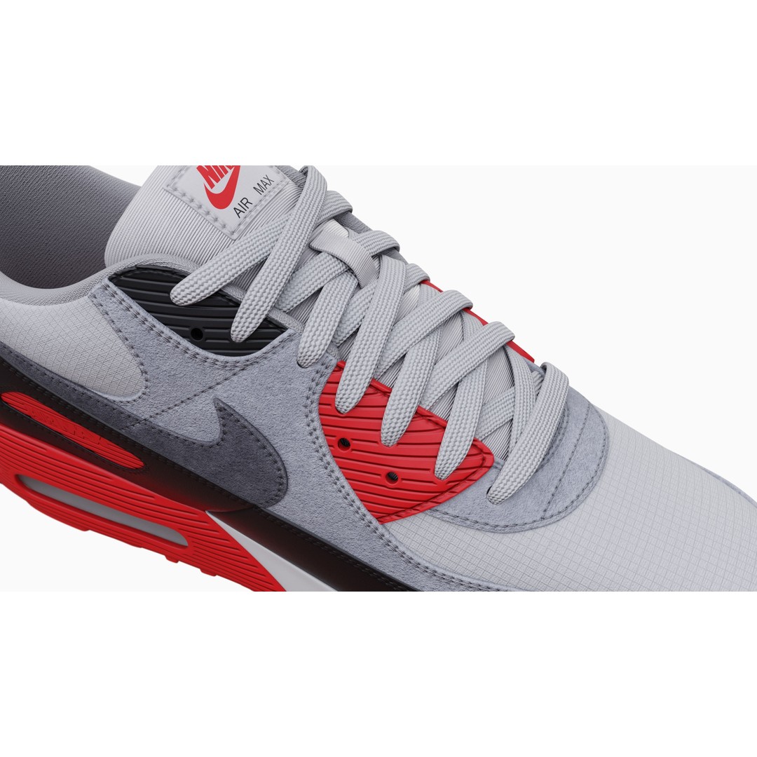 Nike Airmax 90 Sneaker 3D Model – Low Poly Game Ready Asset, Blender - View 42