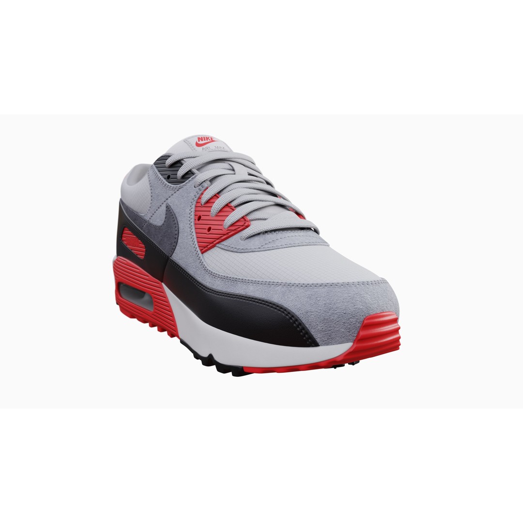 Nike Airmax 90 Sneaker 3D Model – Low Poly Game Ready Asset, Blender - View 48