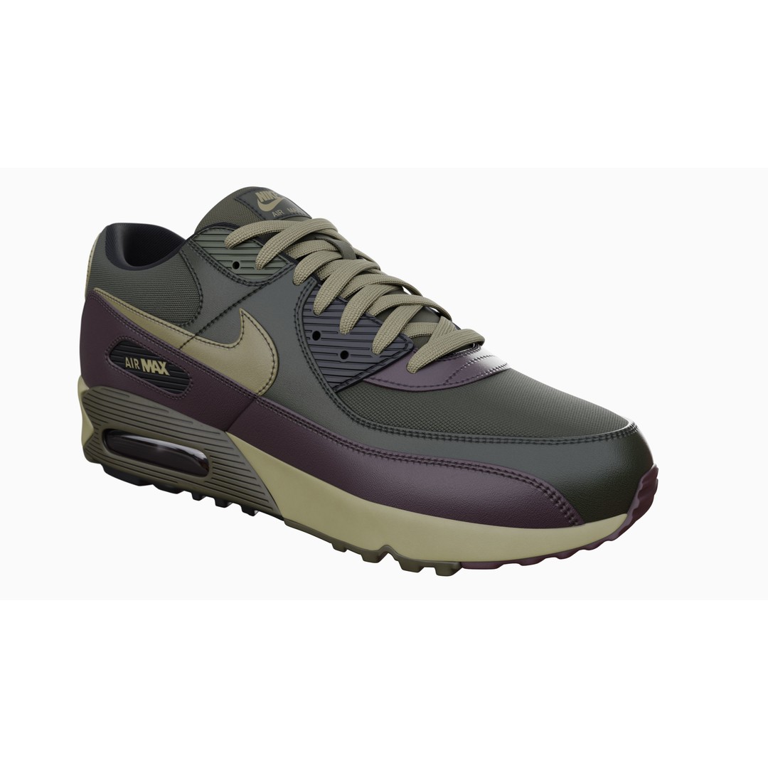 Nike Airmax 90 Sneaker 3D Model – Low Poly Game Ready Asset, Blender - View 49