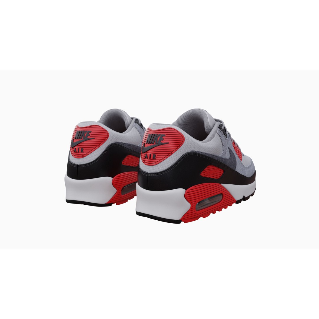 Nike Airmax 90 Sneaker 3D Model – Low Poly Game Ready Asset, Blender - View 5