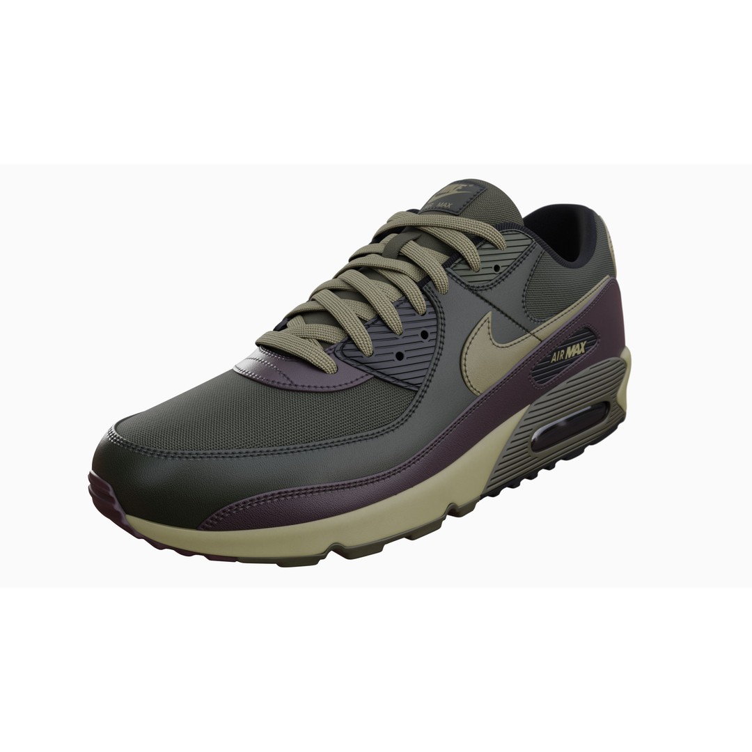 Nike Airmax 90 Sneaker 3D Model – Low Poly Game Ready Asset, Blender - View 50