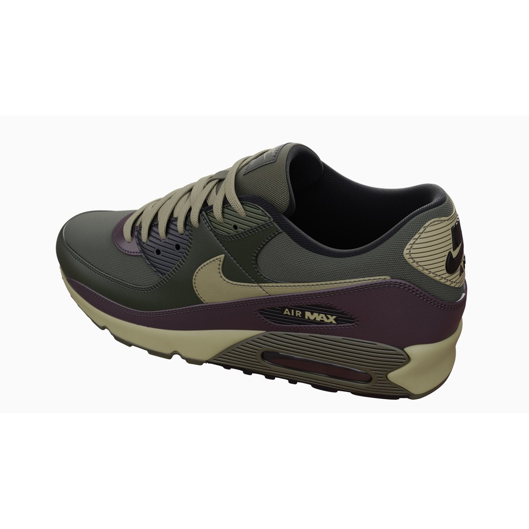 Nike Airmax 90 Sneaker 3D Model – Low Poly Game Ready Asset, Blender - View 52