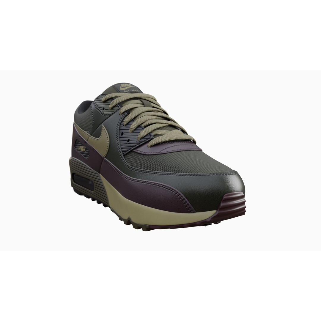 Nike Airmax 90 Sneaker 3D Model – Low Poly Game Ready Asset, Blender - View 62