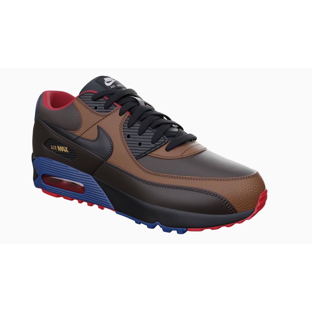 Nike Airmax 90 Sneaker 3D Model – Low Poly Game Ready Asset, Blender - View 77