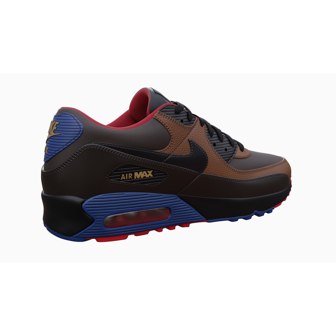 Nike Airmax 90 Sneaker 3D Model – Low Poly Game Ready Asset, Blender - View 83