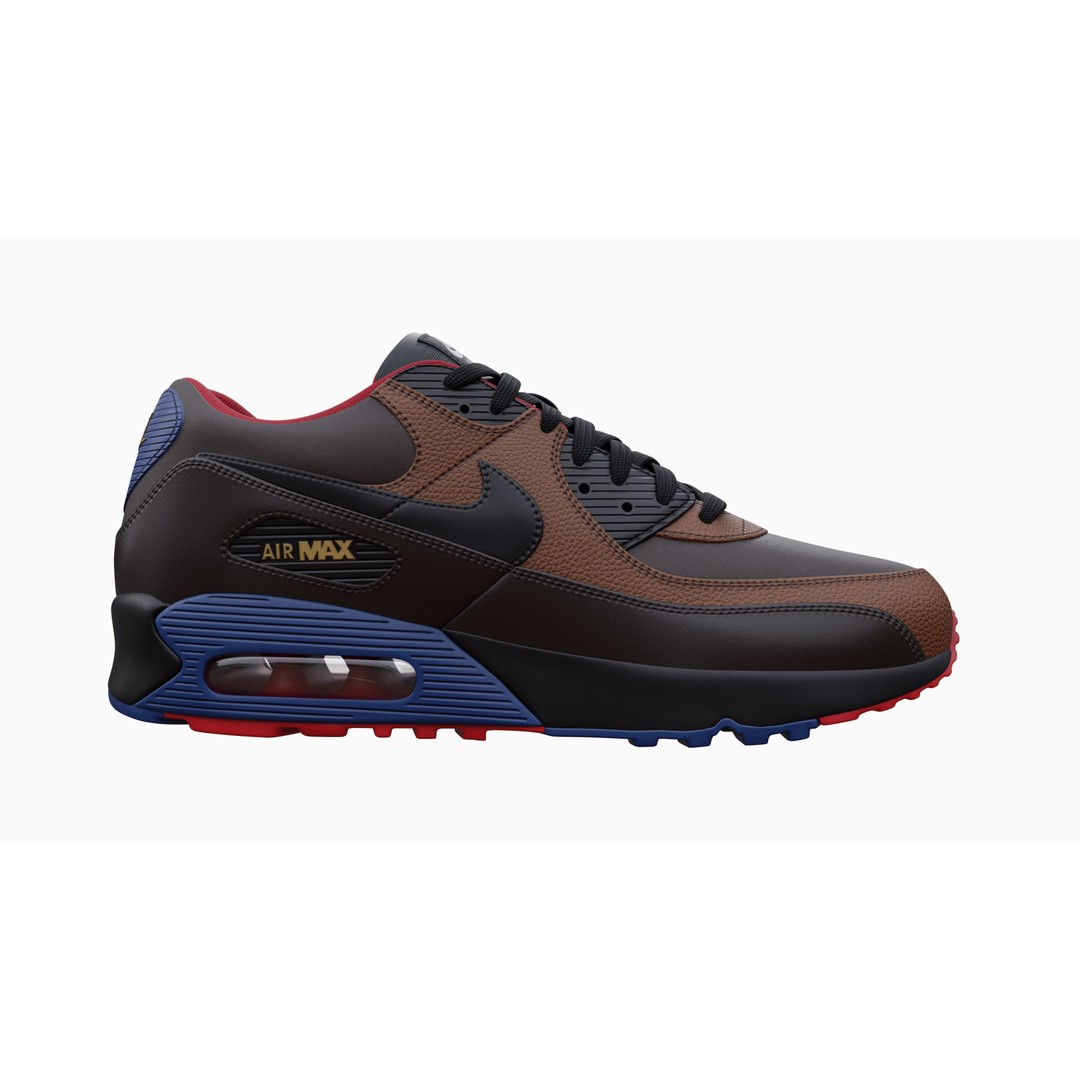 Nike Airmax 90 Sneaker 3D Model – Low Poly Game Ready Asset, Blender - View 85