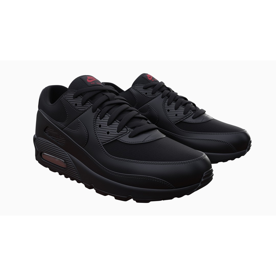 Nike Airmax 90 Sneaker 3D Model – Low Poly Game Ready Asset, Blender - View 9