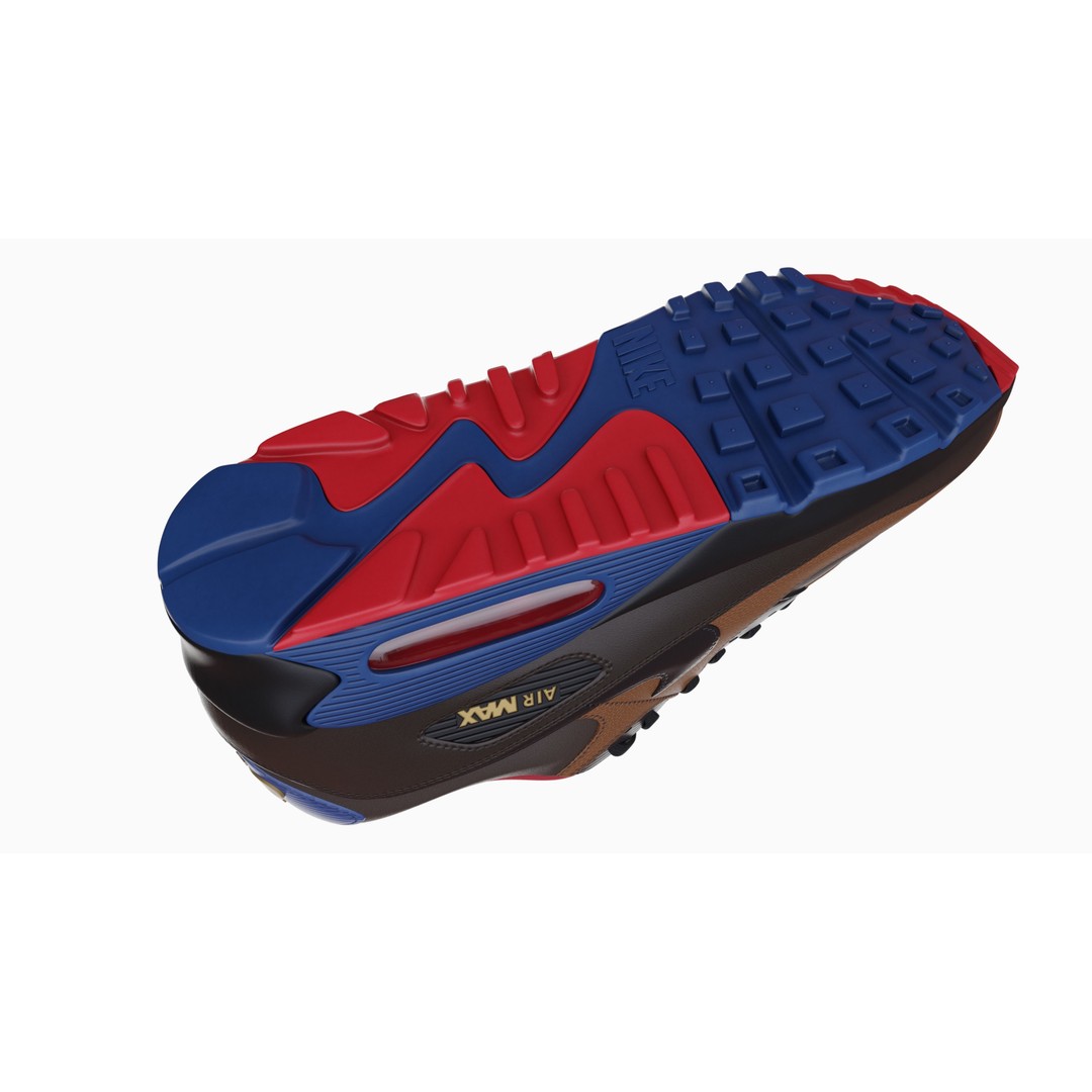 Nike Airmax 90 Sneaker 3D Model – Low Poly Game Ready Asset, Blender - View 92