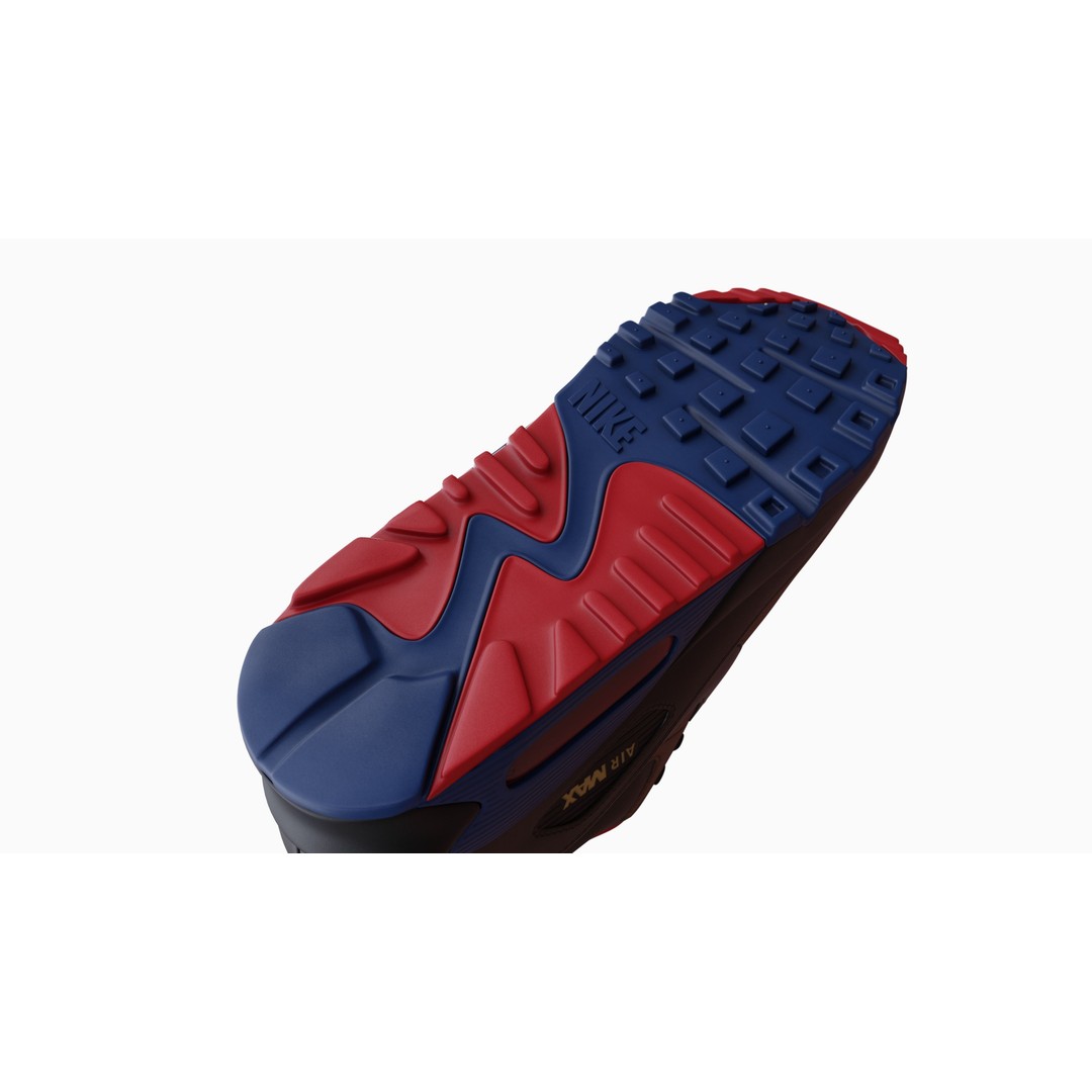 Nike Airmax 90 Sneaker 3D Model – Low Poly Game Ready Asset, Blender - View 93