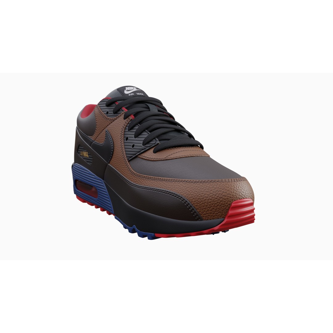 Nike Airmax 90 Sneaker 3D Model – Low Poly Game Ready Asset, Blender - View 94