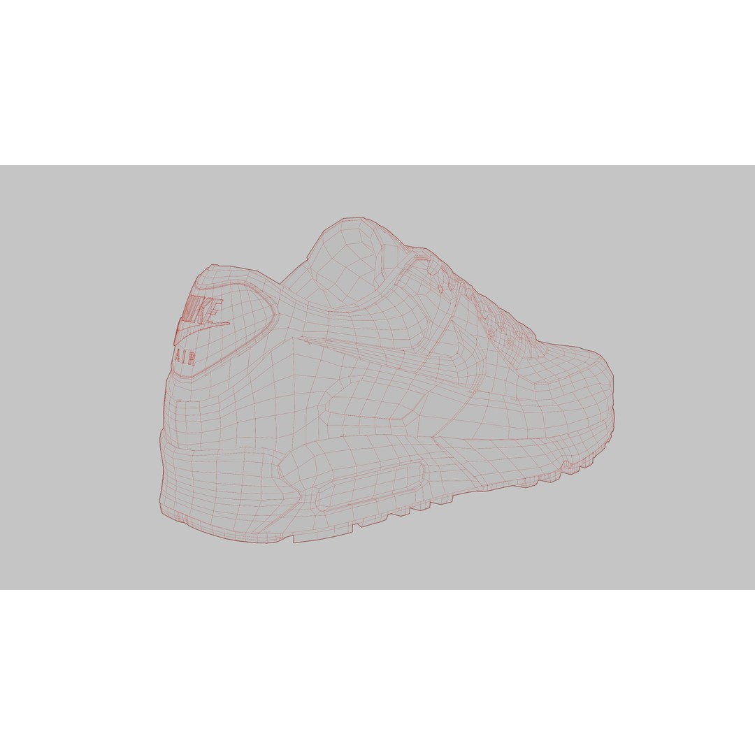 Nike Airmax 90 Sneaker 3D Model – Low Poly Game Ready Asset, Blender - View 98